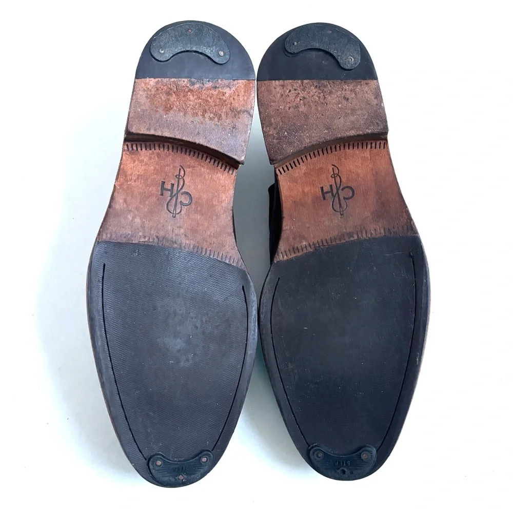 Cole Haan Goring Padded Heel Loafer Dress Shoes Slip On Brown Leather Size 10.5M